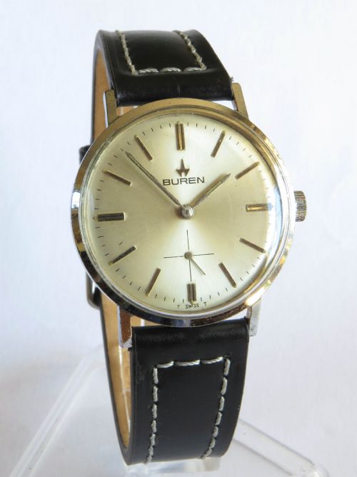 fig 1. Gents Buren Grand Prix wrist watch, early 1960s