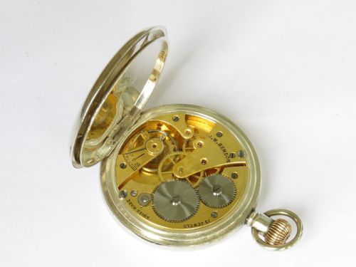 fig 2. Antique silver Cyma full hunter pocket watch for J W Benson