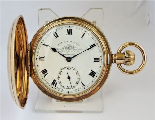 Antique Thomas Russell Full Hunter Pocket Watch.