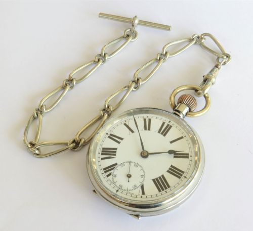 fig 1. Antique pocket watch and chain