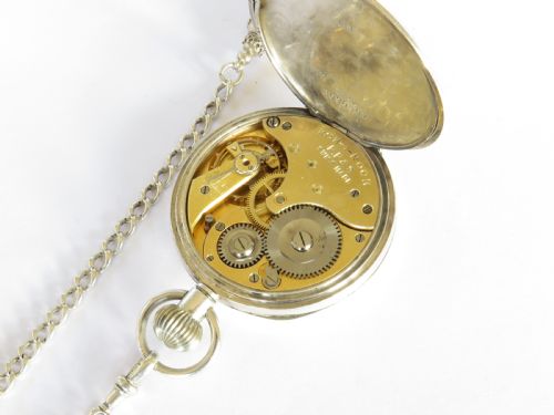 fig 3. Silver 1917 Koh-I-Noor pocket watch and chain