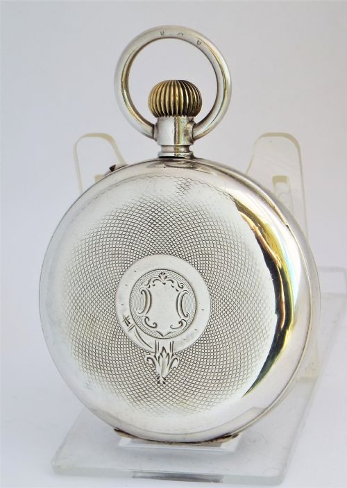 fig 1. Antique Swiss silver pocket watch.