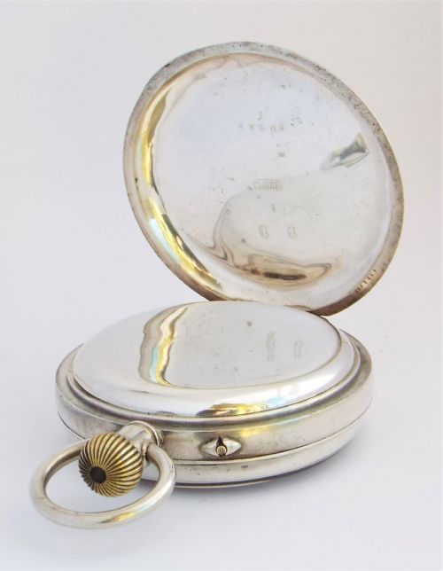 fig 2. Antique Swiss silver pocket watch.