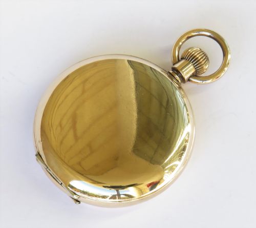 fig 3. Antique J W Benson full hunter pocket watch