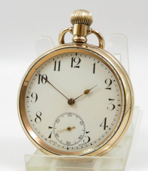 Antique Gold Plated Visible Pocket Watch