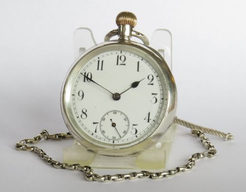 Antique Silver Omega Pocket Watch, C1910