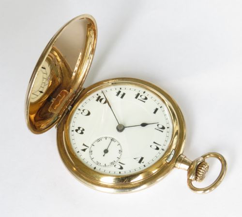 fig 1. 1930s full hunter pocket watch
