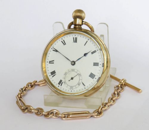 Antique Swiss Pocket Watch and Chain