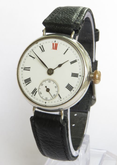 Gents Silver Tavannes Wrist Watch, 1914