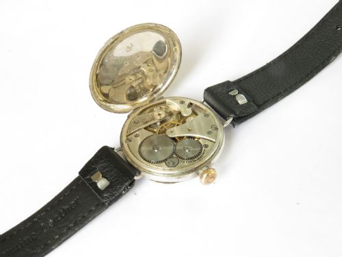 fig 1. Gents silver Tavannes wrist watch, 1914