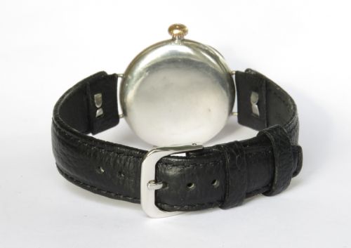 fig 2. Gents silver Tavannes wrist watch, 1914