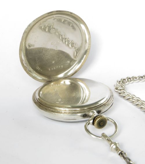 fig 2. Antique silver Record pocket watch & chain