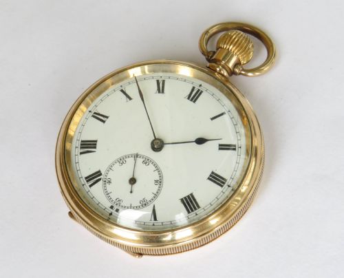 fig 1. Antique Swiss lever pocket watch, nicely decorated movement