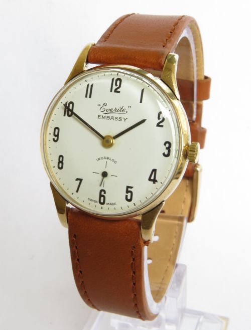 Gents 9ct Gold Everite Embassy Wrist Watch