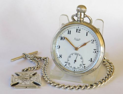 Antique Silver Limit Pocket Watch and Chain