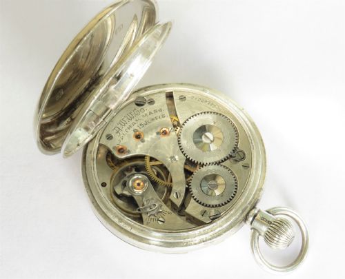 fig 2. Antique silver Waltham pocket watch, 1917