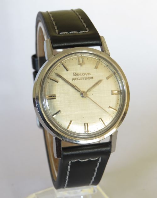 fig 1. Gents Bulova Accutron tuning fork watch, 1964
