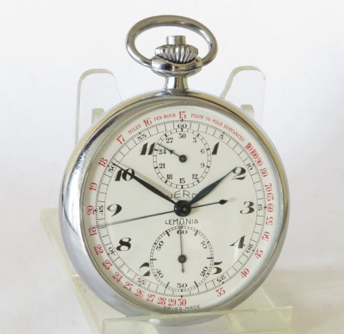 fig 1. 1960s Nero Lemania pocket watch and chronograph, British Railways 