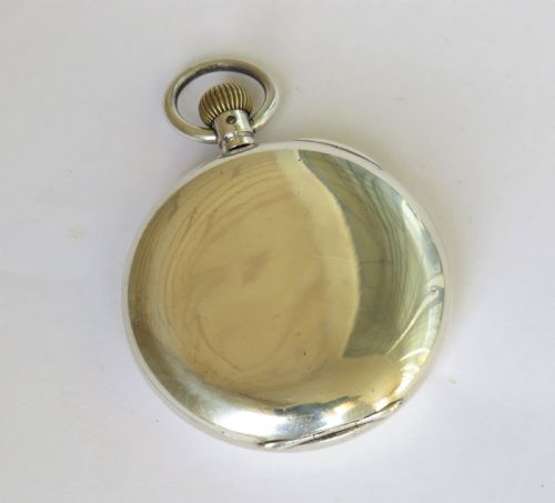 fig 3. Antique Stauffer & Co IWC silver pocket watch