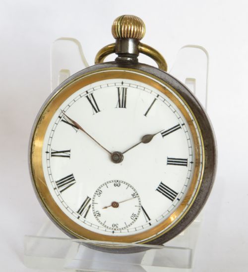 Antique Gun Metal Omega Pocket Watch