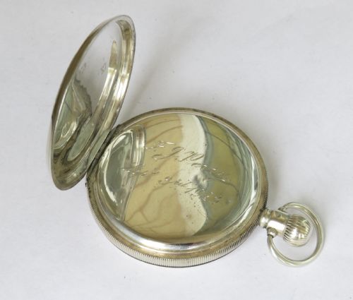 fig 2. Antique 1922 silver Revue full hunter pocket watch