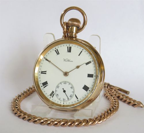 Waltham Traveler Pocket Watch and Chain
