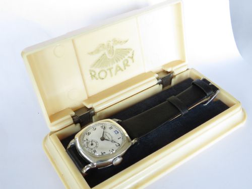 fig 1. Gents silver Rotary wrist watch, 1931