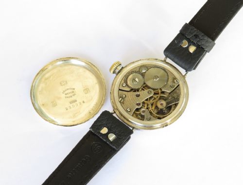 fig 2. Gents WW1 silver Tavannes wrist watch, 1914