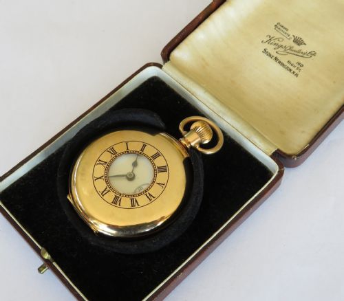 Antique Lagaros Half Hunter Pocket Watch by Record, Super Condition