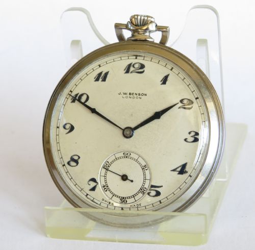 Unusual Antique J W Benson Pocket Watch
