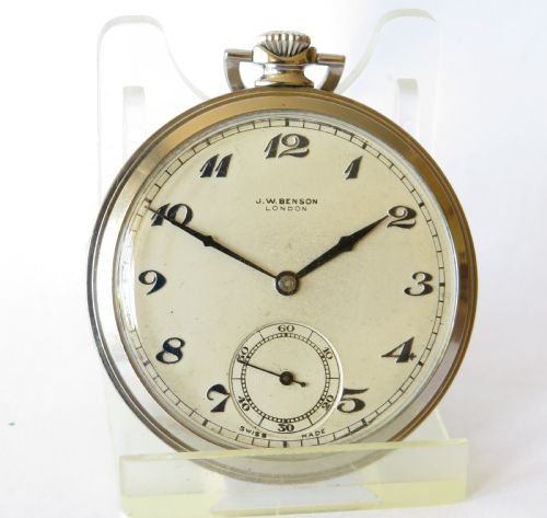 fig 1. Unusual antique J W Benson pocket watch