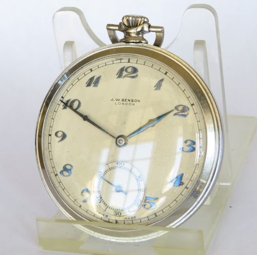 fig 2. Unusual antique J W Benson pocket watch
