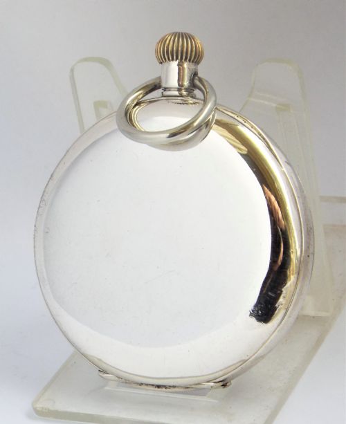 fig 2. Silver Longines half hunter pocket watch, 1918.