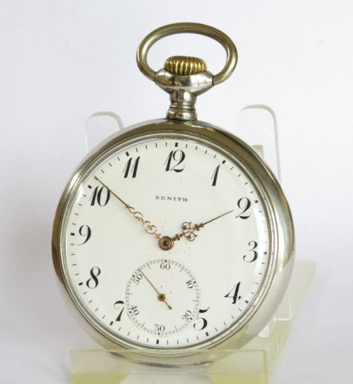 Antique Silver Zenith Pocket Watch, 1915
