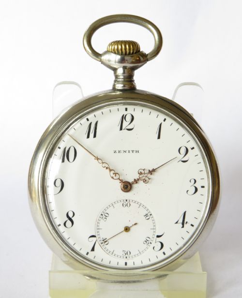 fig 1. Antique silver Zenith pocket watch, 1915