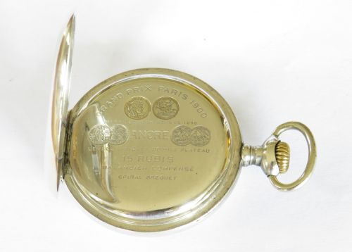 fig 2. Antique silver Zenith pocket watch, 1915