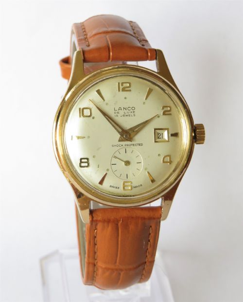 fig 1. Gent 1950s Lanco De Luxe wrist watch