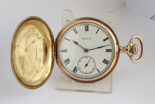 Antique Elgin Full Hunter Pocket Watch, 1913.
