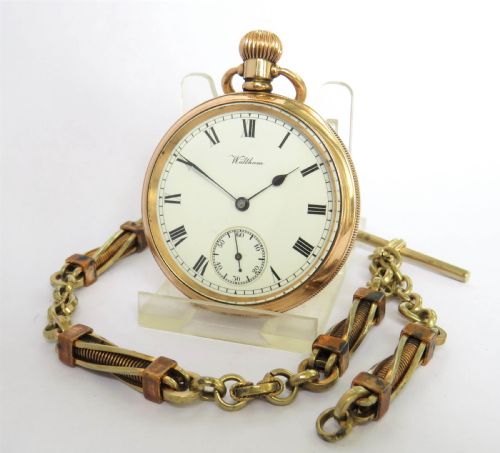 Antique Waltham Traveler Pocket Watch and Chain