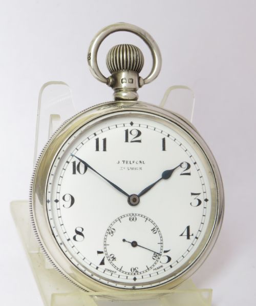 fig 1. Antique silver Rolex pocket watch, 1921