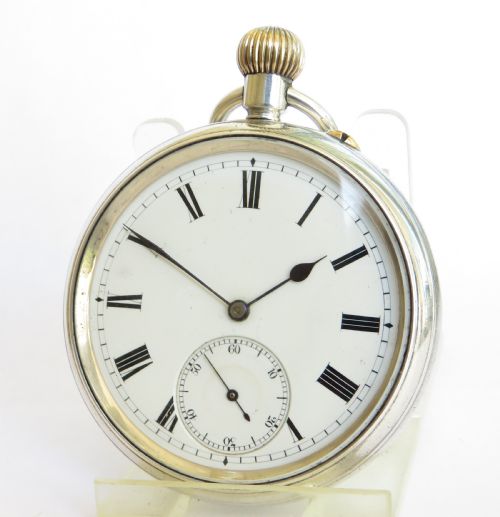 English 1934 Silver Pocket Watch by Pearce & Sons