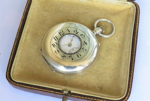 Antique Silver Half Hunter Pocket Watch, Military History