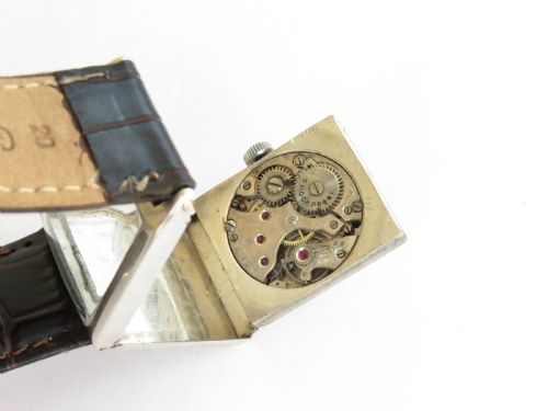 fig 2. Antique silver Art Deco wrist watch