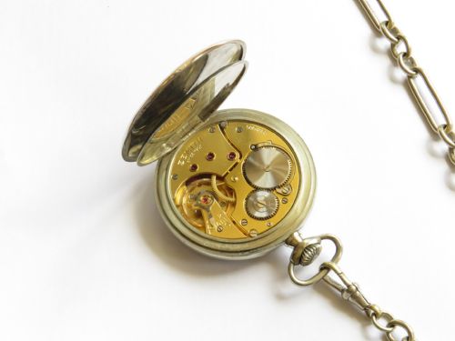fig 2. Antique Zenith pocket watch and chain