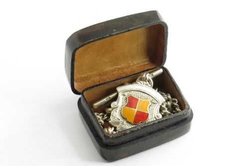 fig 1. Antique single pocket watch chain, 1920