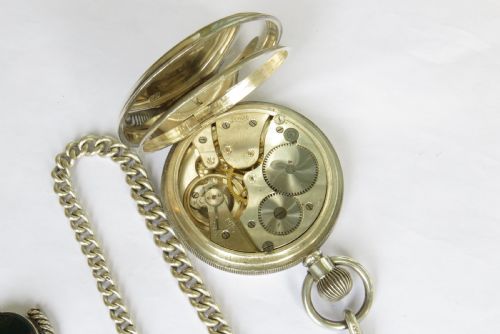 fig 2. Antique silver Limit pocket watch and chain