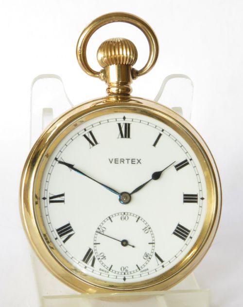 fig 1. 1940s Vertex Revue pocket watch for British Rail