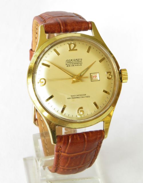 fig 1. Gents 1950s Alkania wrist watch