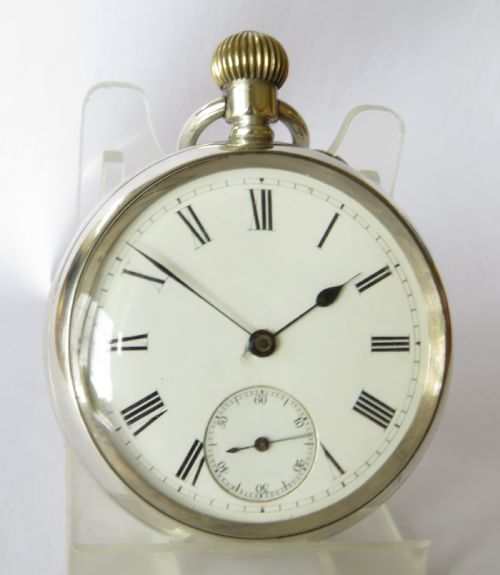fig 1. Antique silver pocket watch, Lancashire Watch Co