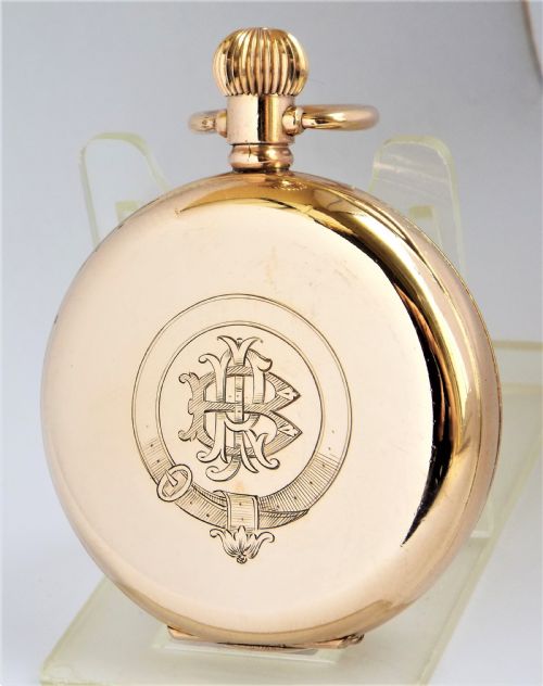 fig 2. Waltham full hunter pocket watch, 1913.